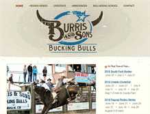 Tablet Screenshot of burrisandsonsbuckingbulls.com